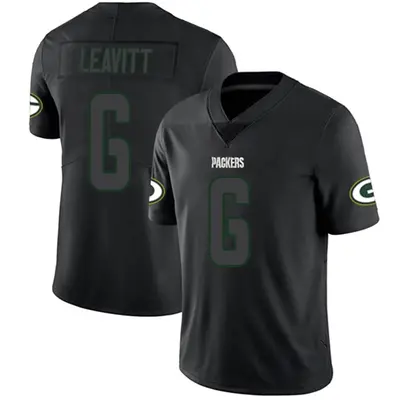 Men's Limited Dallin Leavitt Green Bay Packers Black Impact Jersey