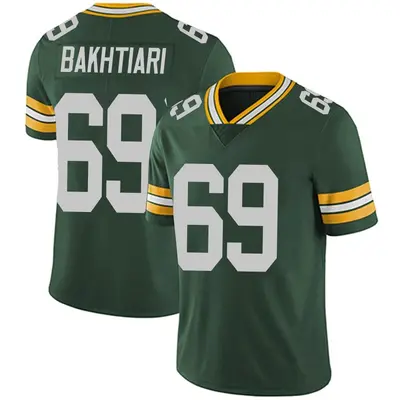 Men's Limited David Bakhtiari Green Bay Packers Green Team Color Vapor Untouchable Jersey