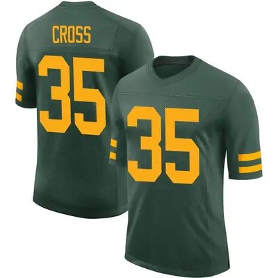 Men's Limited De'Vante Cross Green Bay Packers Green Alternate Vapor Jersey