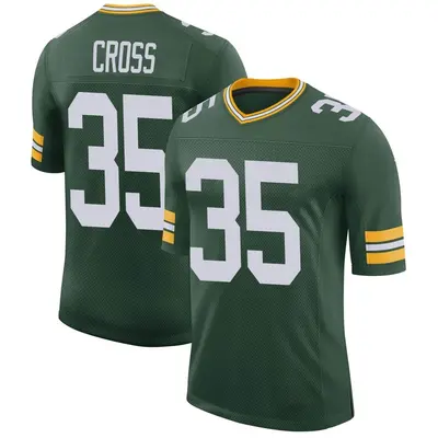 Men's Limited De'Vante Cross Green Bay Packers Green Classic Jersey