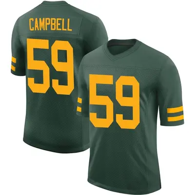 Men's Limited De'Vondre Campbell Green Bay Packers Green Alternate Vapor Jersey