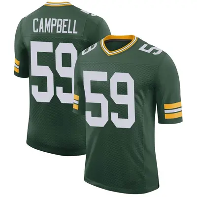 Men's Limited De'Vondre Campbell Green Bay Packers Green Classic Jersey