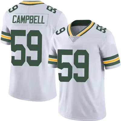 Men's Limited De'Vondre Campbell Green Bay Packers White Vapor Untouchable Jersey