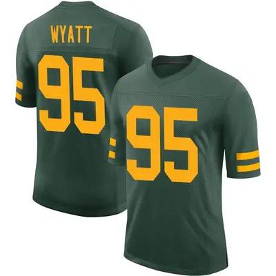 Men's Limited Devonte Wyatt Green Bay Packers Green Alternate Vapor Jersey
