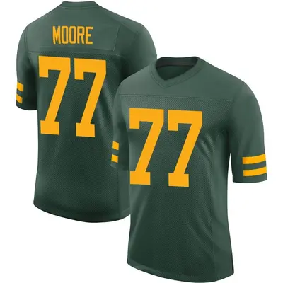 Men's Limited George Moore Green Bay Packers Green Alternate Vapor Jersey