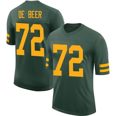 Men's Limited Gerhard de Beer Green Bay Packers Green Alternate Vapor Jersey
