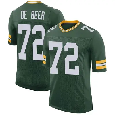 Men's Limited Gerhard de Beer Green Bay Packers Green Classic Jersey