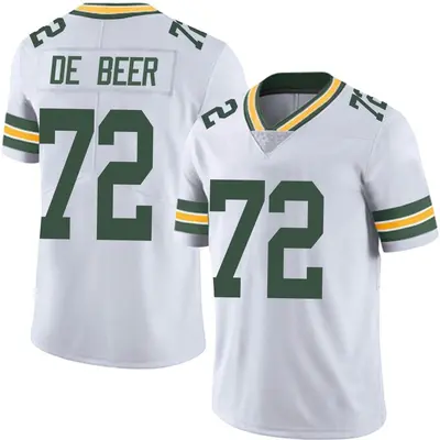 Men's Limited Gerhard de Beer Green Bay Packers White Vapor Untouchable Jersey