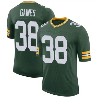 Men's Limited Innis Gaines Green Bay Packers Green Classic Jersey