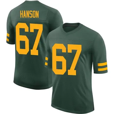 Men's Limited Jake Hanson Green Bay Packers Green Alternate Vapor Jersey