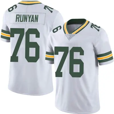 Men's Limited Jon Runyan Green Bay Packers White Vapor Untouchable Jersey