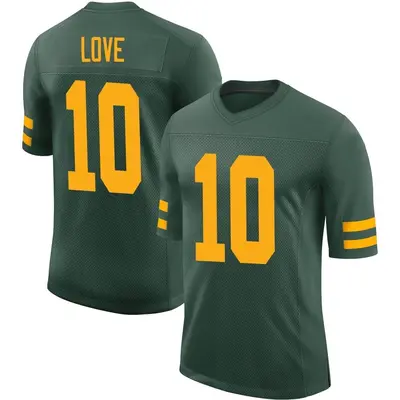 Men's Limited Jordan Love Green Bay Packers Green Alternate Vapor Jersey