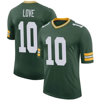 Men's Limited Jordan Love Green Bay Packers Green Classic Jersey
