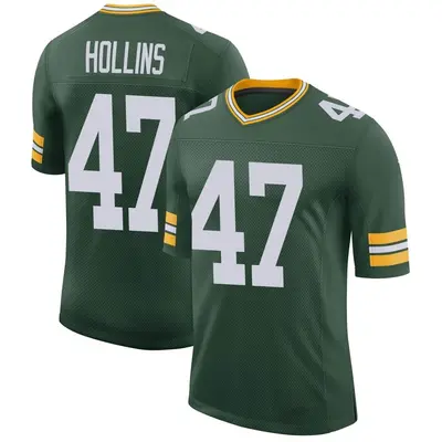 Men's Limited Justin Hollins Green Bay Packers Green Classic Jersey