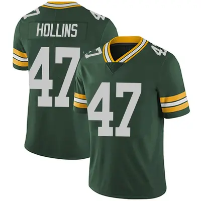 Men's Limited Justin Hollins Green Bay Packers Green Team Color Vapor Untouchable Jersey