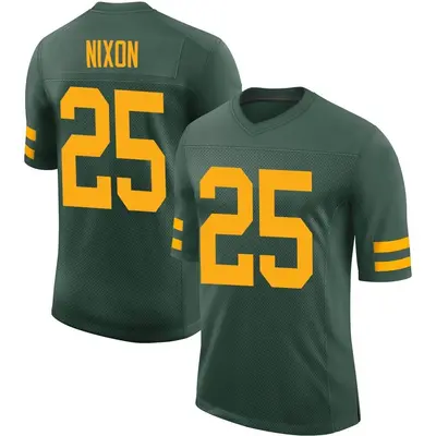 Men's Limited Keisean Nixon Green Bay Packers Green Alternate Vapor Jersey