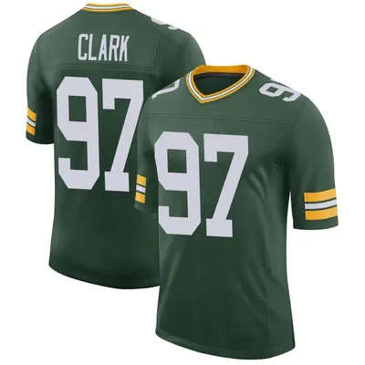 Men's Limited Kenny Clark Green Bay Packers Green Classic Jersey