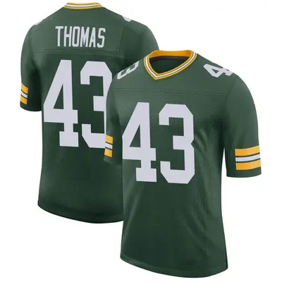 Men's Limited Kiondre Thomas Green Bay Packers Green Classic Jersey