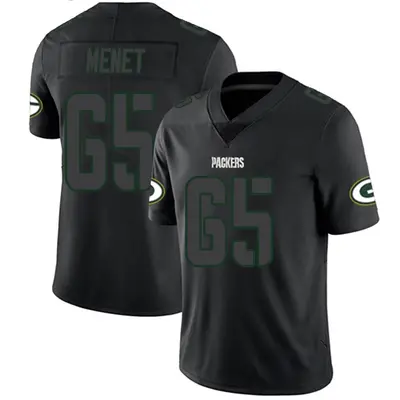 Men's Limited Michal Menet Green Bay Packers Black Impact Jersey