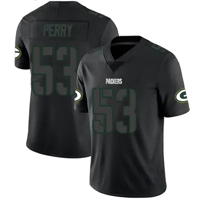 Men's Limited Nick Perry Green Bay Packers Black Impact Jersey