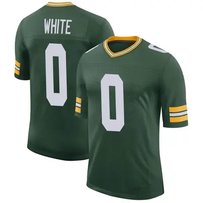 Men's Limited Parker White Green Bay Packers Green Classic Jersey