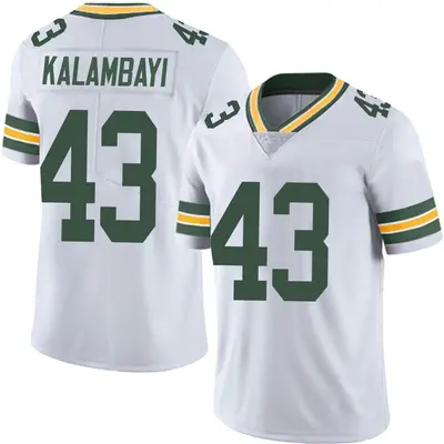 Men's Limited Peter Kalambayi Green Bay Packers White Vapor Untouchable Jersey