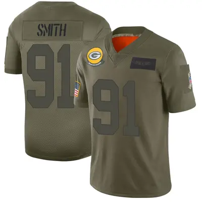 Men's Limited Preston Smith Green Bay Packers Camo 2019 Salute to Service Jersey