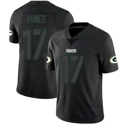 Men's Limited Ramiz Ahmed Green Bay Packers Black Impact Jersey