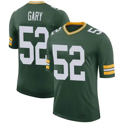 Men's Limited Rashan Gary Green Bay Packers Green Classic Jersey