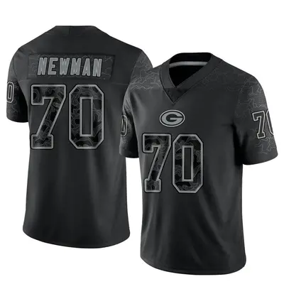 Men's Limited Royce Newman Green Bay Packers Black Reflective Jersey