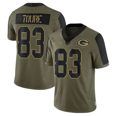 Men's Limited Samori Toure Green Bay Packers Olive 2021 Salute To Service Jersey