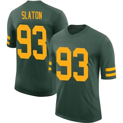 Men's Limited T.J. Slaton Green Bay Packers Green Alternate Vapor Jersey