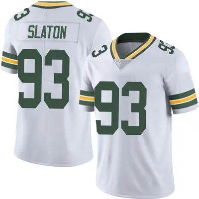 Men's Limited T.J. Slaton Green Bay Packers White Vapor Untouchable Jersey