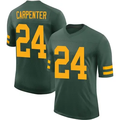 Men's Limited Tariq Carpenter Green Bay Packers Green Alternate Vapor Jersey