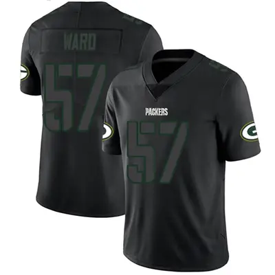 Men's Limited Tim Ward Green Bay Packers Black Impact Jersey