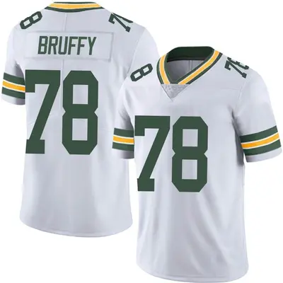 Men's Limited Travis Bruffy Green Bay Packers White Vapor Untouchable Jersey