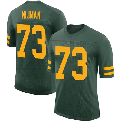 Men's Limited Yosh Nijman Green Bay Packers Green Alternate Vapor Jersey