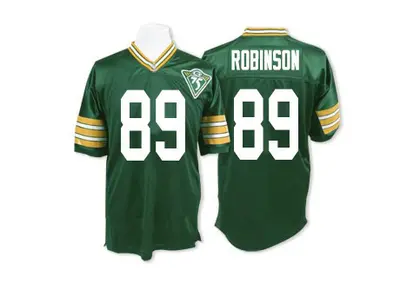 Men's Premier Dave Robinson Green Bay Packers Green Team Color 75TH Hall of Famers EQT Throwback Jersey