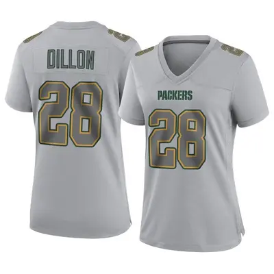 Women's Game AJ Dillon Green Bay Packers Gray Atmosphere Fashion Jersey
