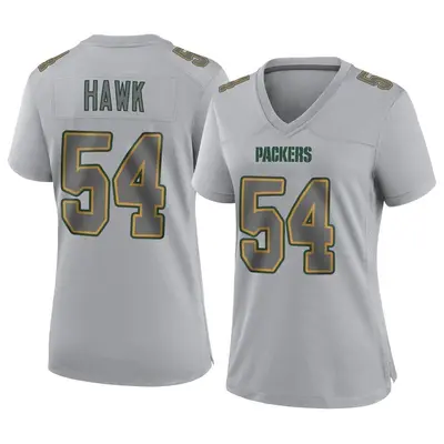 Women's Game A.J. Hawk Green Bay Packers Gray Atmosphere Fashion Jersey