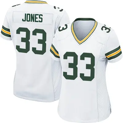 Women's Game Aaron Jones Green Bay Packers White Jersey
