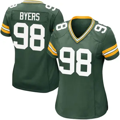 Women's Game Akial Byers Green Bay Packers Green Team Color Jersey