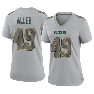 Women's Game Austin Allen Green Bay Packers Gray Atmosphere Fashion Jersey