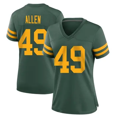 Women's Game Austin Allen Green Bay Packers Green Alternate Jersey