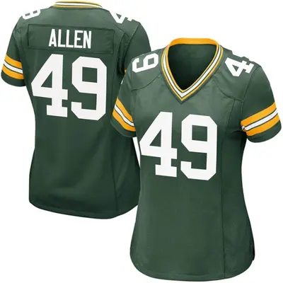 Women's Game Austin Allen Green Bay Packers Green Team Color Jersey