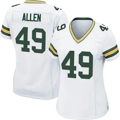 Women's Game Austin Allen Green Bay Packers White Jersey