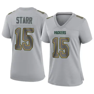 Women's Game Bart Starr Green Bay Packers Gray Atmosphere Fashion Jersey