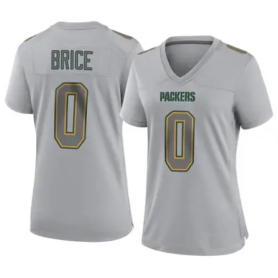 Women's Game Caliph Brice Green Bay Packers Gray Atmosphere Fashion Jersey