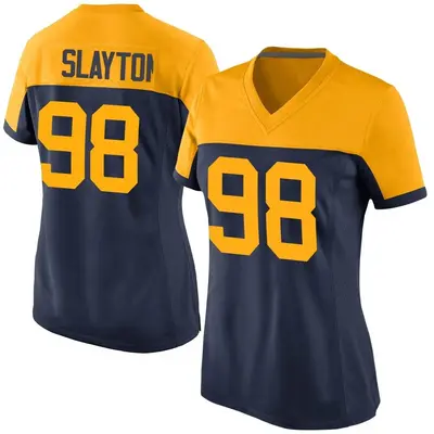 Women's Game Chris Slayton Green Bay Packers Navy Alternate Jersey