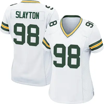 Women's Game Chris Slayton Green Bay Packers White Jersey